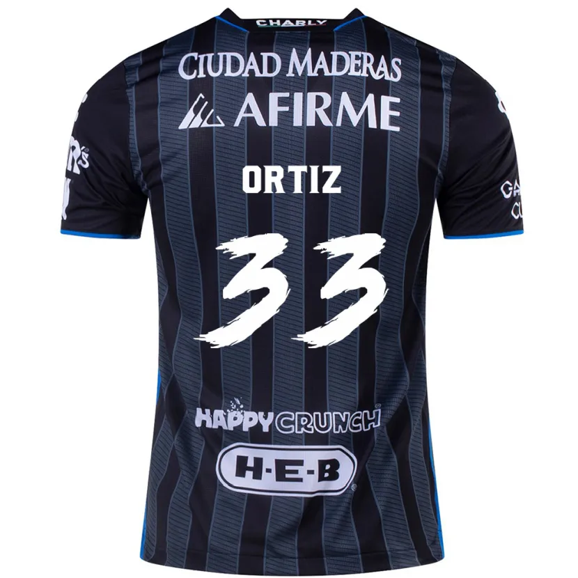 Danxen Mann Pablo Ortiz #33 Hvit Svart Bortetrøye Drakt Trøye 2024/25 Skjorter T-Skjorte