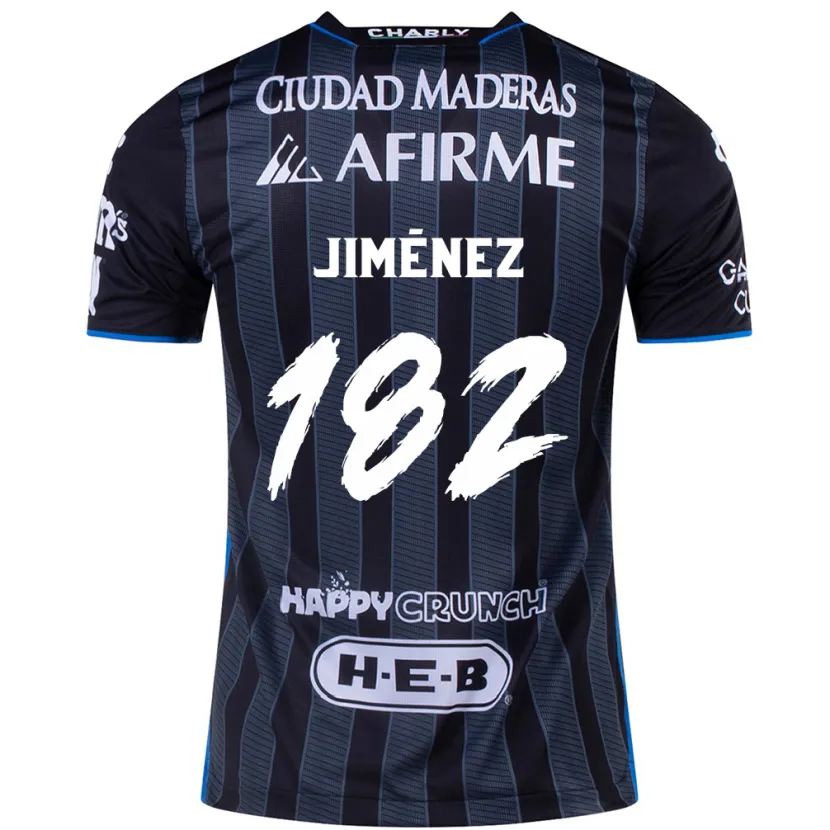 Danxen Mann Carlos Jiménez #182 Hvit Svart Bortetrøye Drakt Trøye 2024/25 Skjorter T-Skjorte