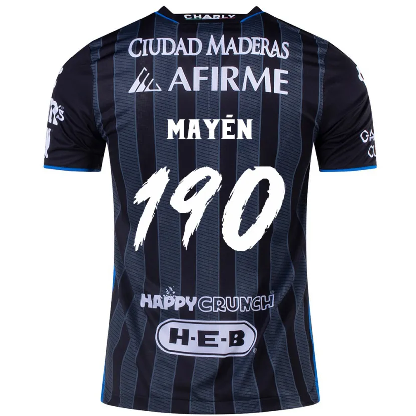 Danxen Mann Eduardo Mayén #190 Hvit Svart Bortetrøye Drakt Trøye 2024/25 Skjorter T-Skjorte