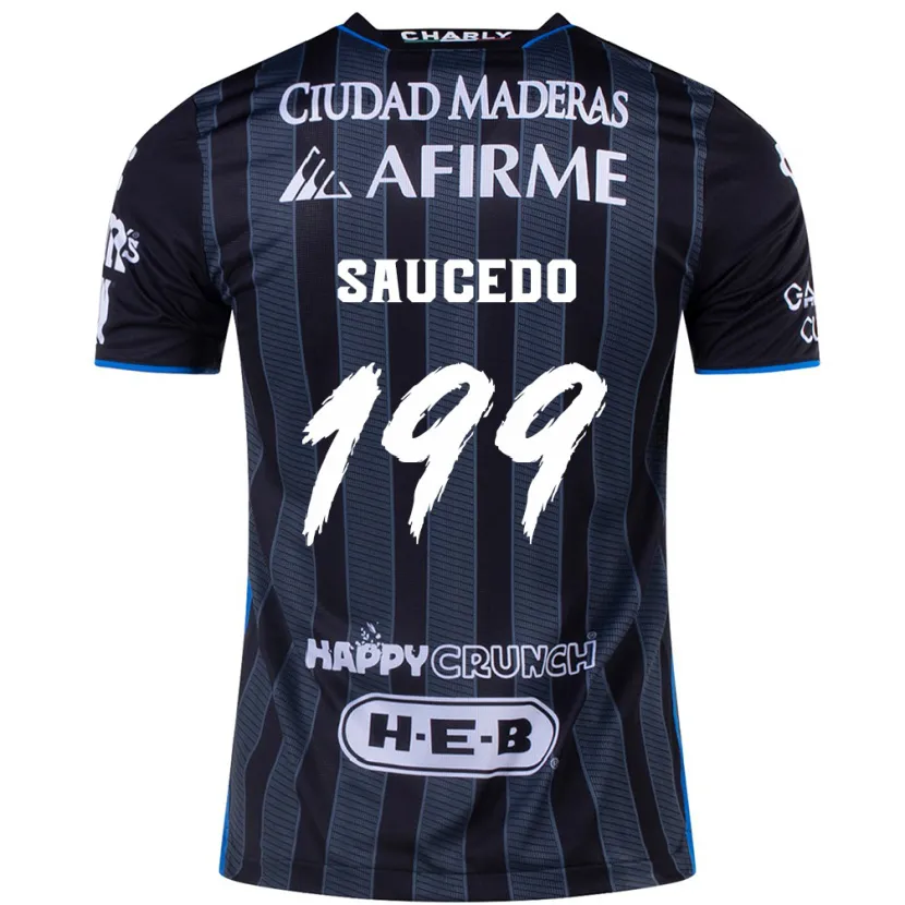 Danxen Mann Christian Saucedo #199 Hvit Svart Bortetrøye Drakt Trøye 2024/25 Skjorter T-Skjorte