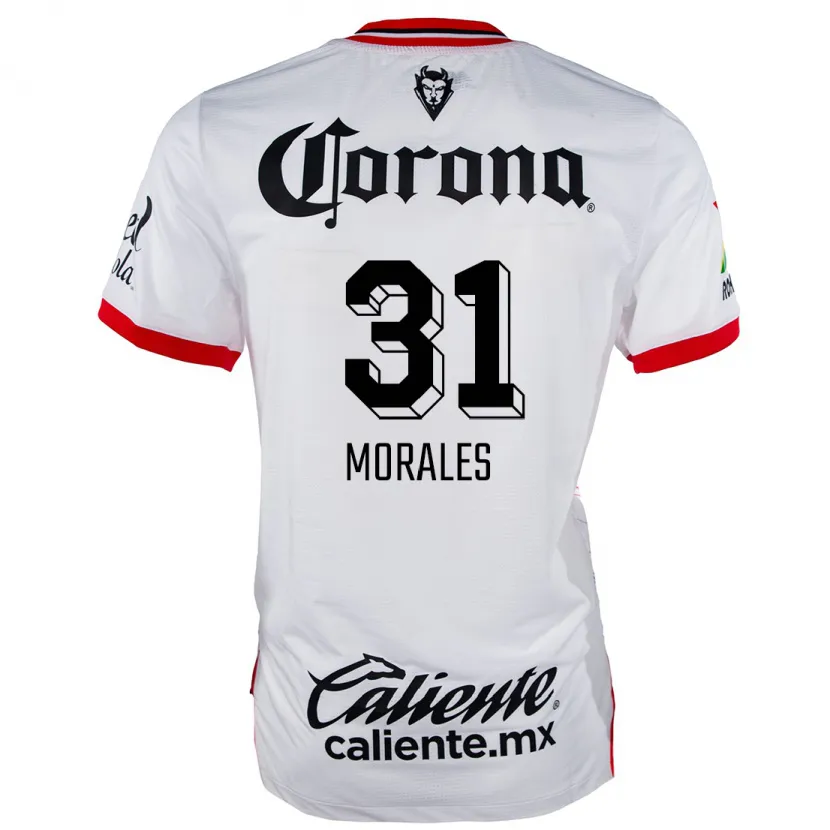 Danxen Mann Robert Morales #31 Hvit Rød Bortetrøye Drakt Trøye 2024/25 Skjorter T-Skjorte