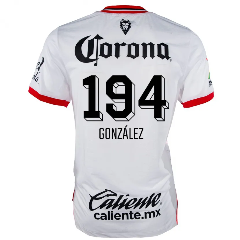 Danxen Mann Cristopher González #194 Hvit Rød Bortetrøye Drakt Trøye 2024/25 Skjorter T-Skjorte