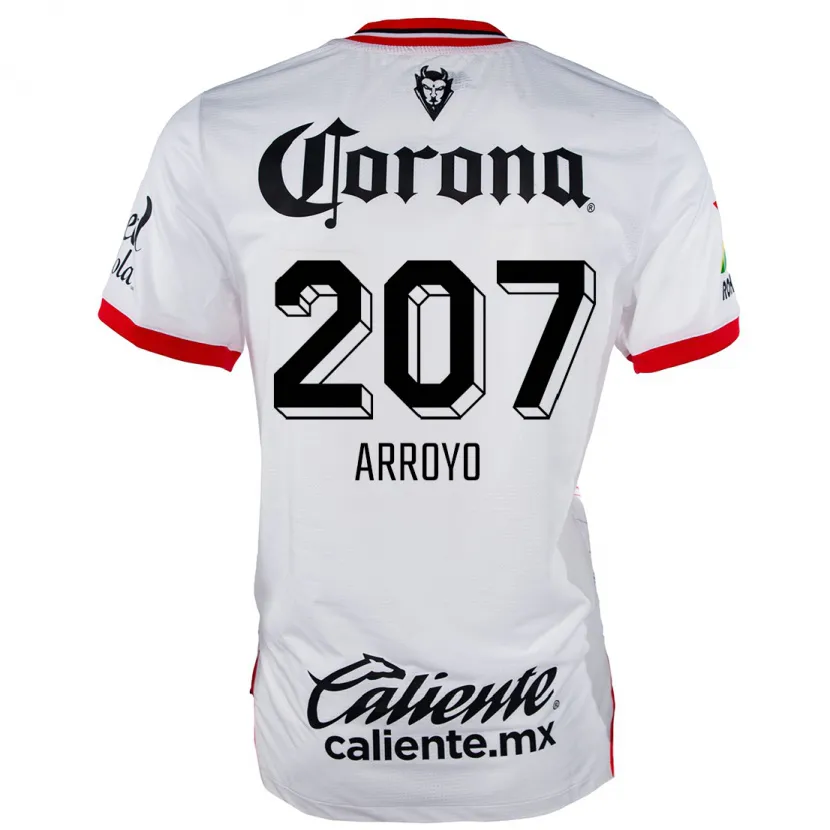 Danxen Mann José Arroyo #207 Hvit Rød Bortetrøye Drakt Trøye 2024/25 Skjorter T-Skjorte