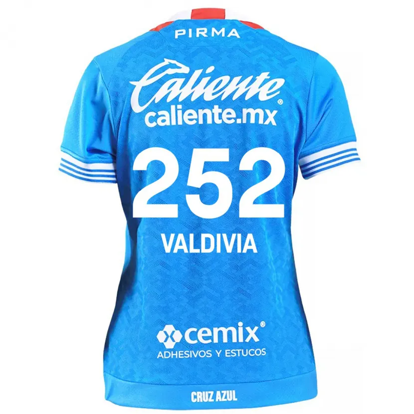 Danxen Dame Christian Valdivia #252 Himmelblå Hjemmetrøye Drakt Trøye 2024/25 Skjorter T-Skjorte