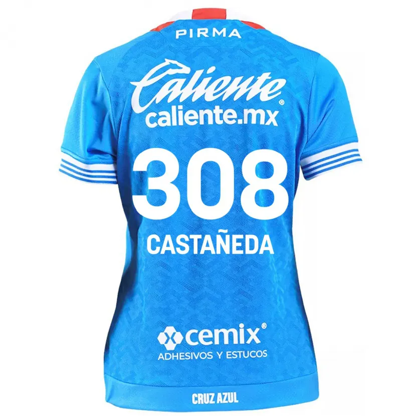 Danxen Dame Emiliano Castañeda #308 Himmelblå Hjemmetrøye Drakt Trøye 2024/25 Skjorter T-Skjorte