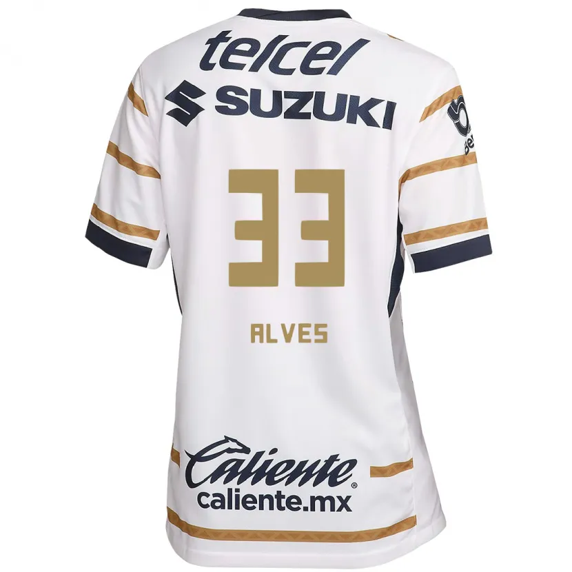 Danxen Dame Dani Alves #33 Hvit Obsidian Hjemmetrøye Drakt Trøye 2024/25 Skjorter T-Skjorte