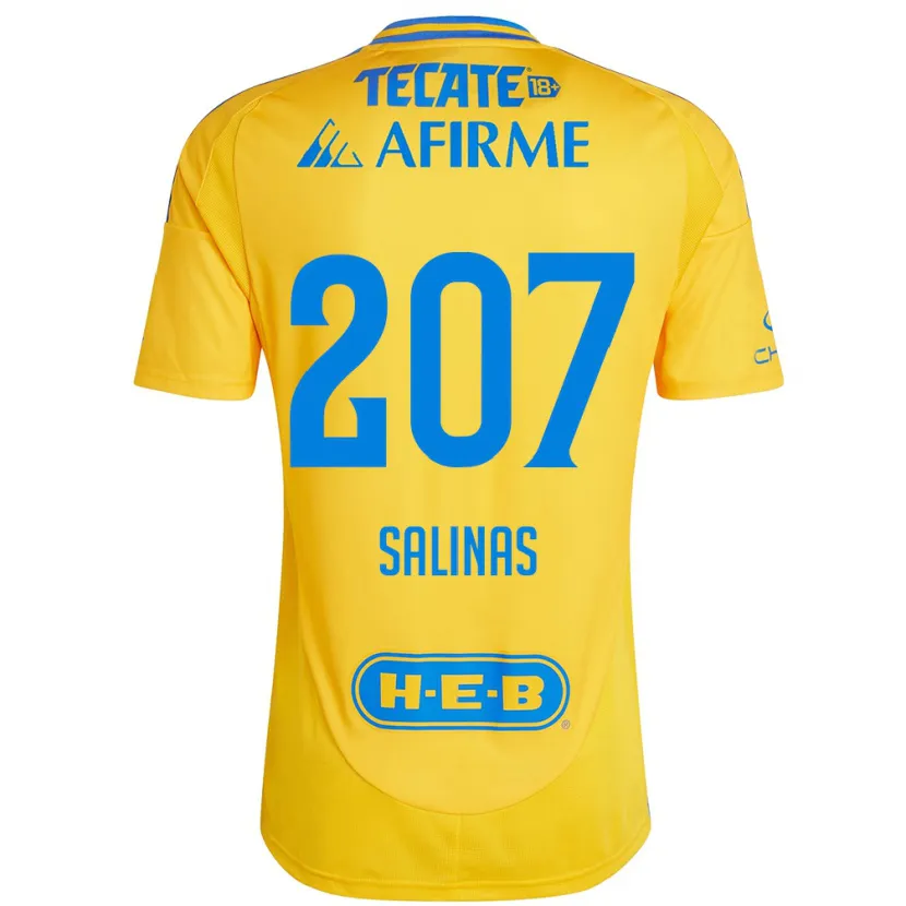 Danxen Dame Marcelo Salinas #207 Gull Gul Hjemmetrøye Drakt Trøye 2024/25 Skjorter T-Skjorte