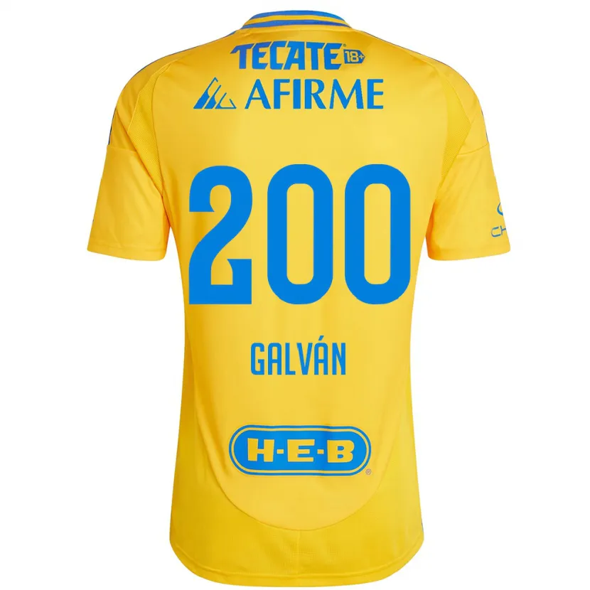 Danxen Dame Isaias Galván #200 Gull Gul Hjemmetrøye Drakt Trøye 2024/25 Skjorter T-Skjorte