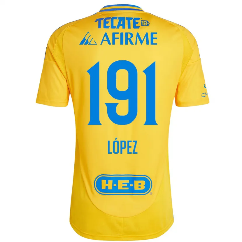Danxen Dame Adrián López #191 Gull Gul Hjemmetrøye Drakt Trøye 2024/25 Skjorter T-Skjorte