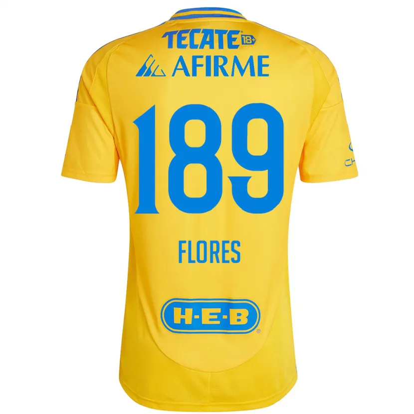 Danxen Dame Rolando Flores #189 Gull Gul Hjemmetrøye Drakt Trøye 2024/25 Skjorter T-Skjorte