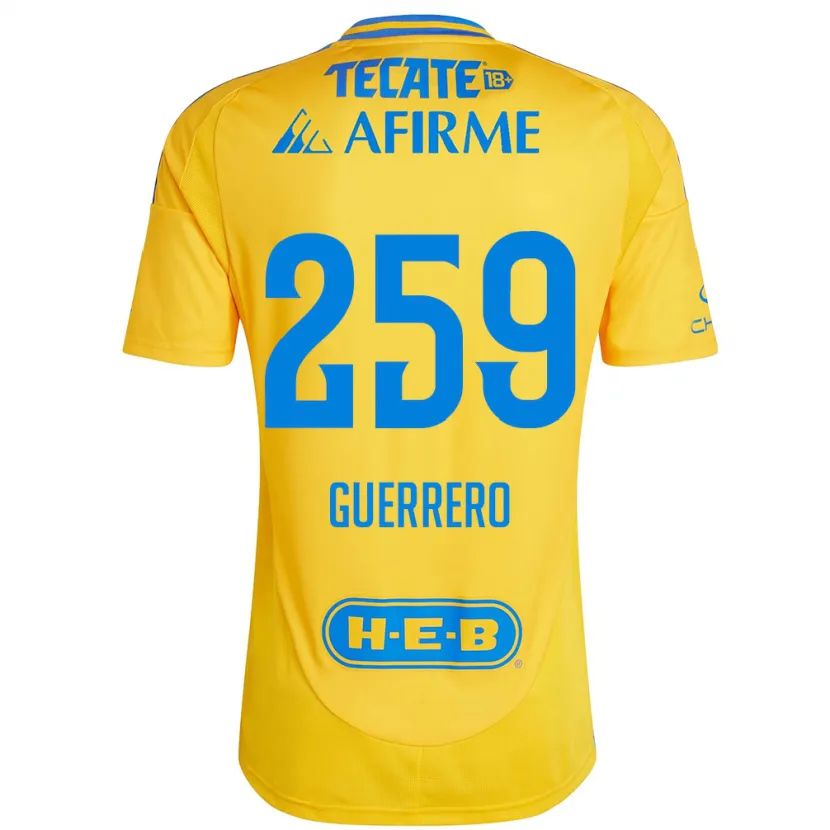 Danxen Dame Erick Guerrero #259 Gull Gul Hjemmetrøye Drakt Trøye 2024/25 Skjorter T-Skjorte