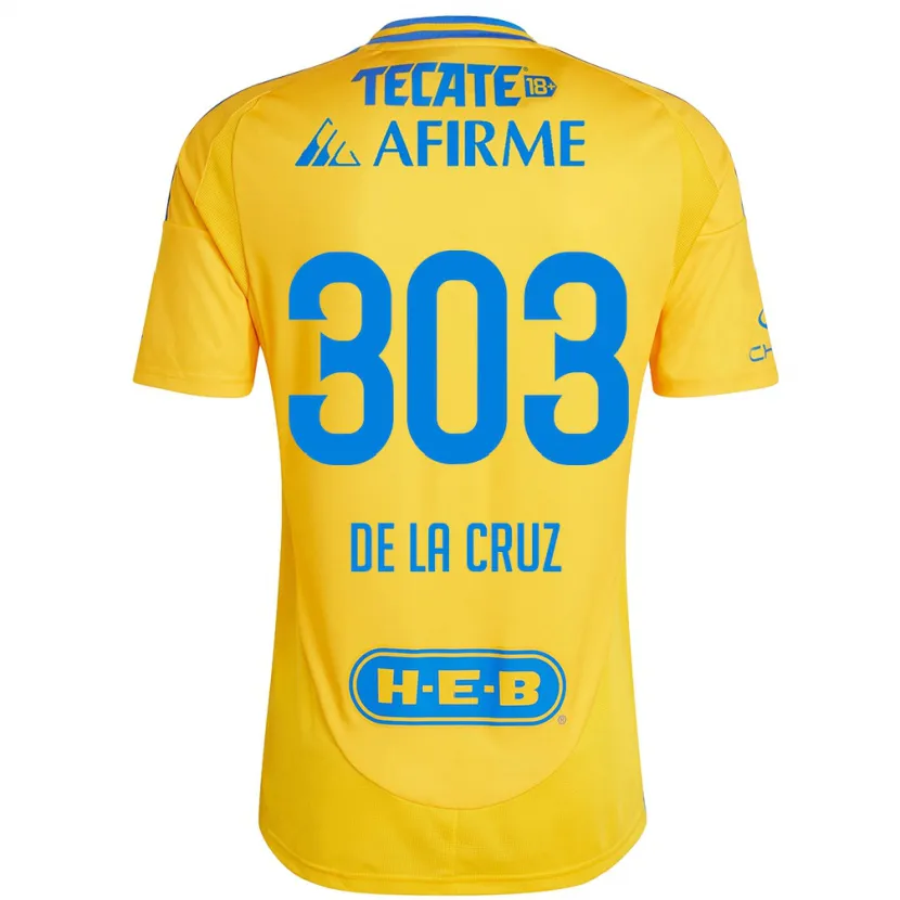 Danxen Dame Erick De La Cruz #303 Gull Gul Hjemmetrøye Drakt Trøye 2024/25 Skjorter T-Skjorte