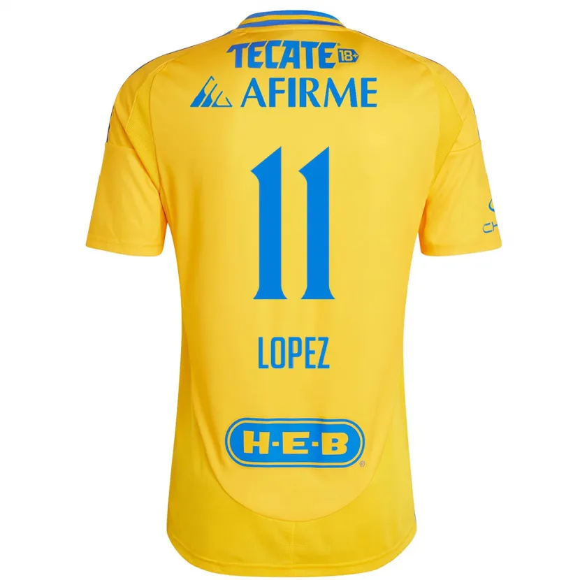 Danxen Dame Nicolas Lopez #11 Gull Gul Hjemmetrøye Drakt Trøye 2024/25 Skjorter T-Skjorte