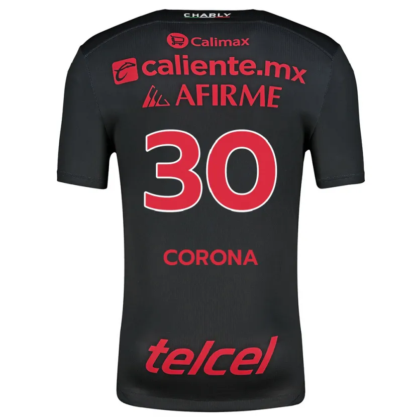 Danxen Dame Jesús Corona #30 Svart Rød Hjemmetrøye Drakt Trøye 2024/25 Skjorter T-Skjorte
