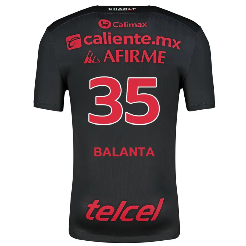 Danxen Dame Kevin Balanta #35 Svart Rød Hjemmetrøye Drakt Trøye 2024/25 Skjorter T-Skjorte