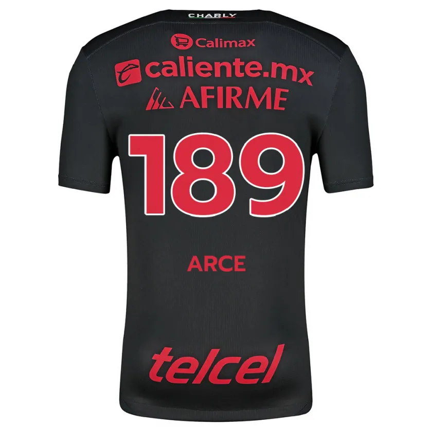 Danxen Dame Diego Arce #189 Svart Rød Hjemmetrøye Drakt Trøye 2024/25 Skjorter T-Skjorte