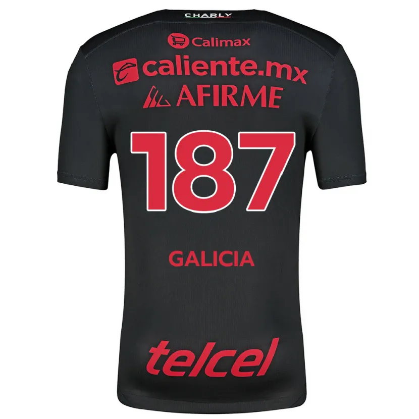 Danxen Dame Carlos Galicia #187 Svart Rød Hjemmetrøye Drakt Trøye 2024/25 Skjorter T-Skjorte
