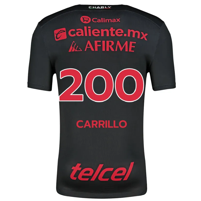 Danxen Dame Manuel Carrillo #200 Svart Rød Hjemmetrøye Drakt Trøye 2024/25 Skjorter T-Skjorte