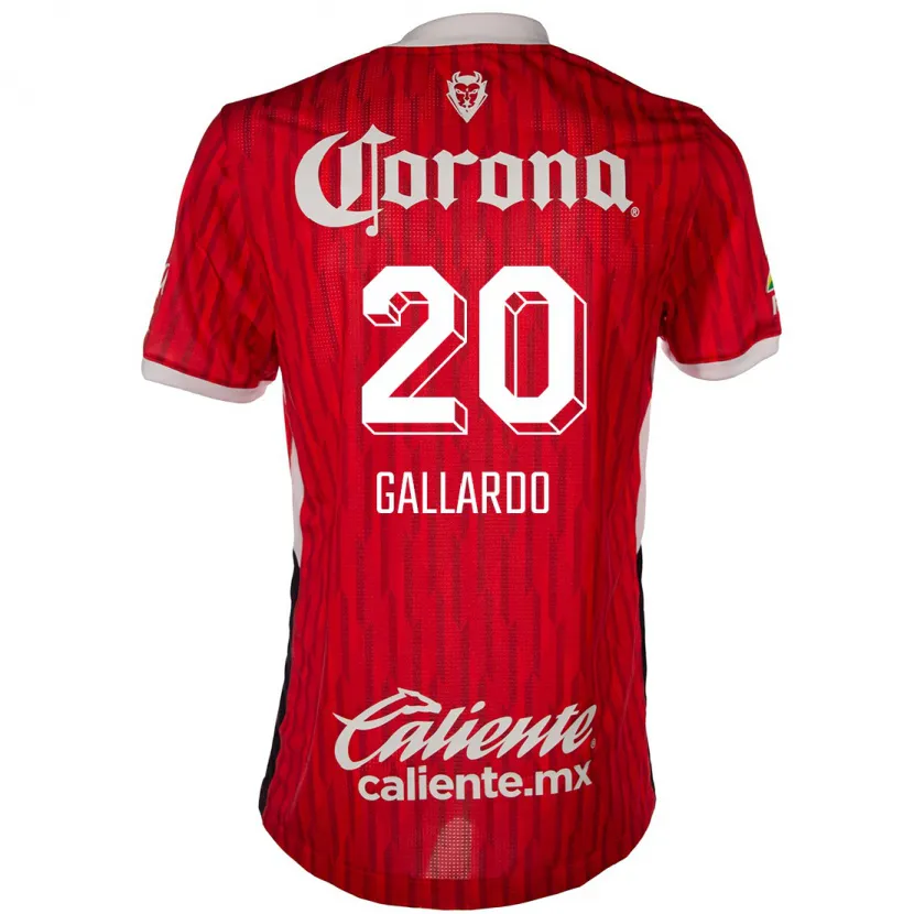 Danxen Dame Jesús Gallardo #20 Rød Hvit Hjemmetrøye Drakt Trøye 2024/25 Skjorter T-Skjorte
