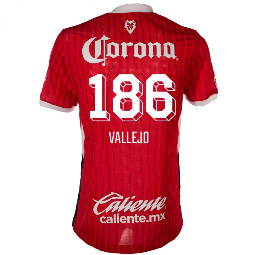 Danxen Dame Saúl Vallejo #186 Rød Hvit Hjemmetrøye Drakt Trøye 2024/25 Skjorter T-Skjorte
