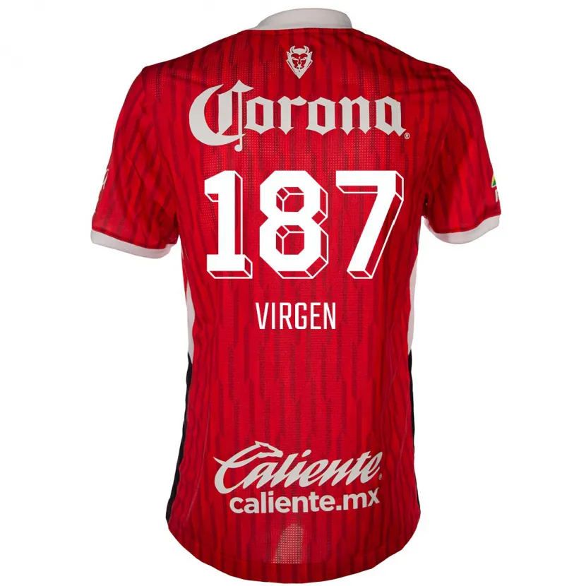 Danxen Dame Oswaldo Virgen #187 Rød Hvit Hjemmetrøye Drakt Trøye 2024/25 Skjorter T-Skjorte