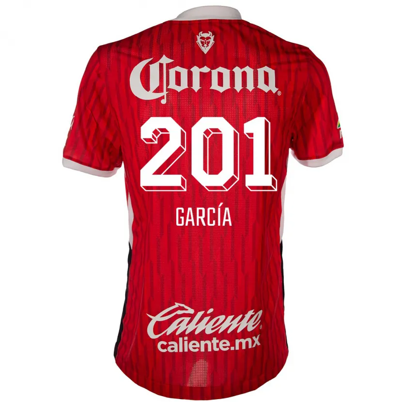 Danxen Dame Eros García #201 Rød Hvit Hjemmetrøye Drakt Trøye 2024/25 Skjorter T-Skjorte