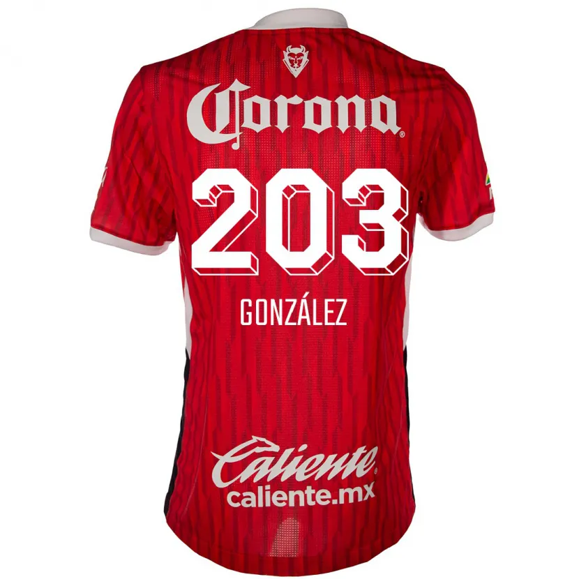 Danxen Dame Luis González #203 Rød Hvit Hjemmetrøye Drakt Trøye 2024/25 Skjorter T-Skjorte