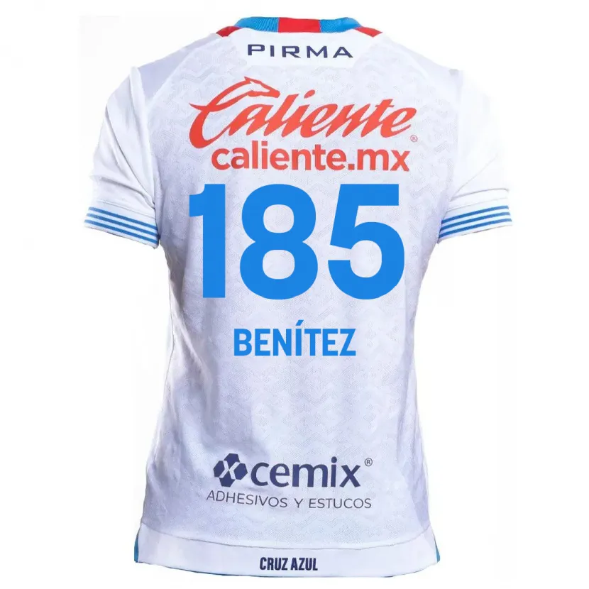 Danxen Dame Cristopher Benítez #185 Hvit Blå Bortetrøye Drakt Trøye 2024/25 Skjorter T-Skjorte