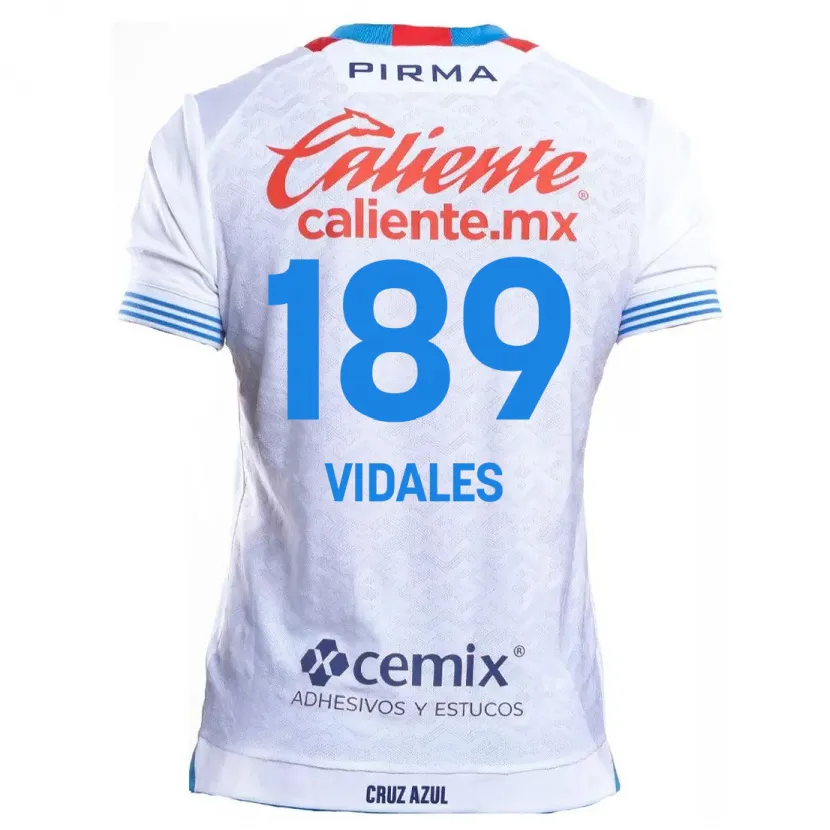 Danxen Dame Álvaro Vidales #189 Hvit Blå Bortetrøye Drakt Trøye 2024/25 Skjorter T-Skjorte