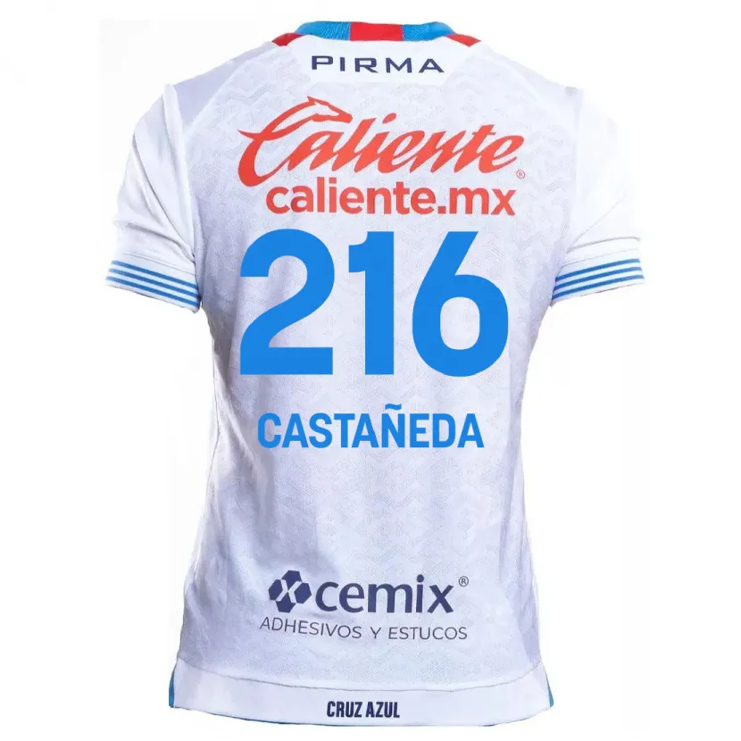 Danxen Dame Ian Castañeda #216 Hvit Blå Bortetrøye Drakt Trøye 2024/25 Skjorter T-Skjorte