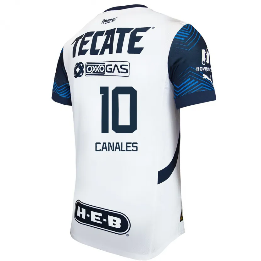Danxen Dame Sergio Canales #10 Hvit Blå Bortetrøye Drakt Trøye 2024/25 Skjorter T-Skjorte