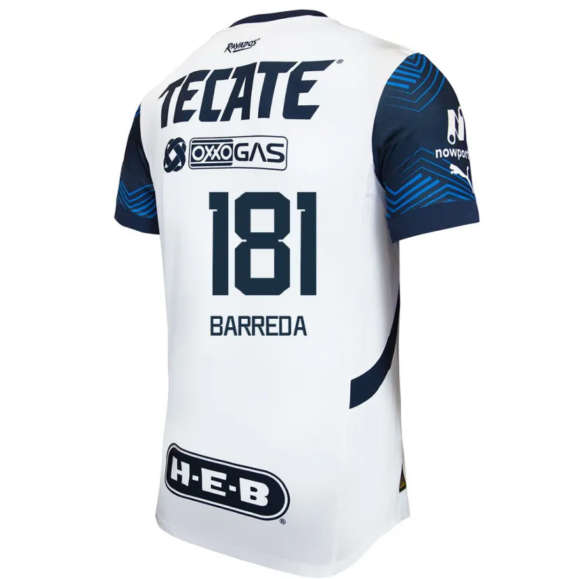 Danxen Dame Dimas Barreda #181 Hvit Blå Bortetrøye Drakt Trøye 2024/25 Skjorter T-Skjorte