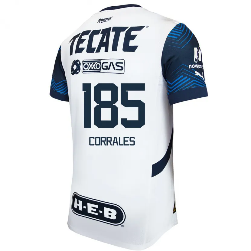 Danxen Dame Ángel Corrales #185 Hvit Blå Bortetrøye Drakt Trøye 2024/25 Skjorter T-Skjorte