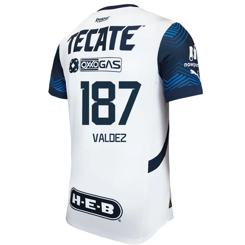 Danxen Dame Érick Valdez #187 Hvit Blå Bortetrøye Drakt Trøye 2024/25 Skjorter T-Skjorte