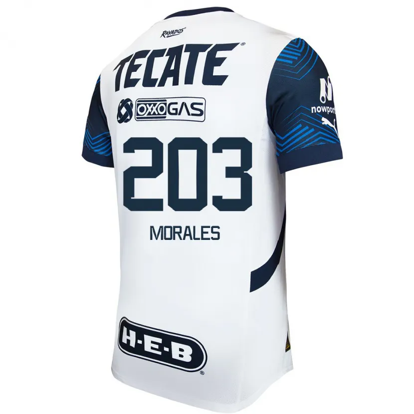 Danxen Dame Alejandro Morales #203 Hvit Blå Bortetrøye Drakt Trøye 2024/25 Skjorter T-Skjorte