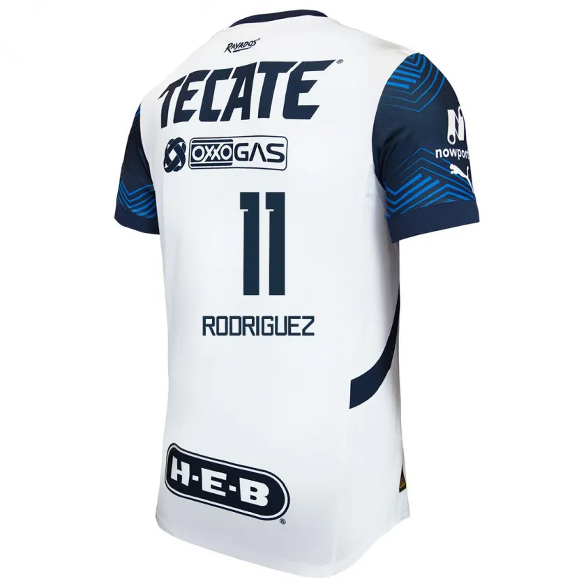 Danxen Dame Lizette Rodriguez #11 Hvit Blå Bortetrøye Drakt Trøye 2024/25 Skjorter T-Skjorte