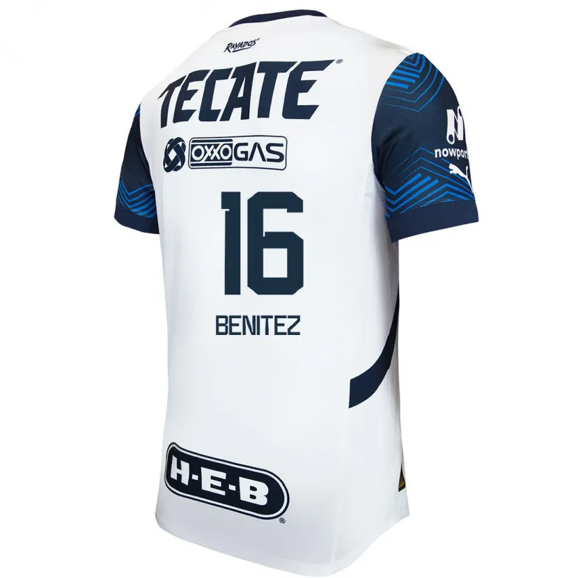 Danxen Dame Xanic Benitez #16 Hvit Blå Bortetrøye Drakt Trøye 2024/25 Skjorter T-Skjorte