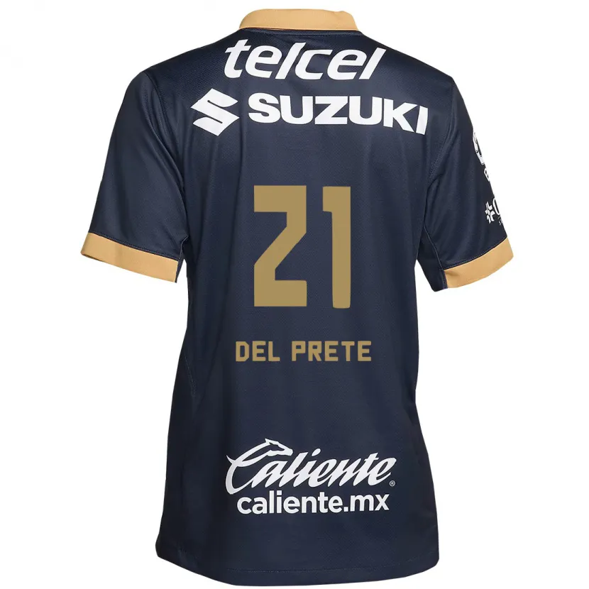 Danxen Dame Gustavo Del Prete #21 Obsidian Gull Hvit Bortetrøye Drakt Trøye 2024/25 Skjorter T-Skjorte