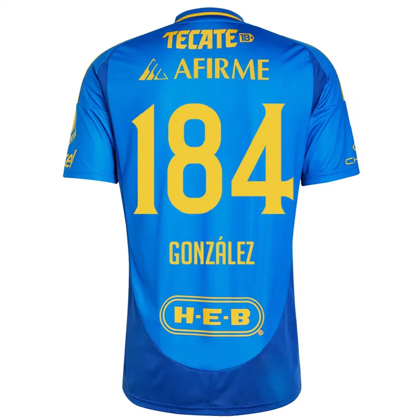 Danxen Dame Erick González #184 Blå Gul Bortetrøye Drakt Trøye 2024/25 Skjorter T-Skjorte