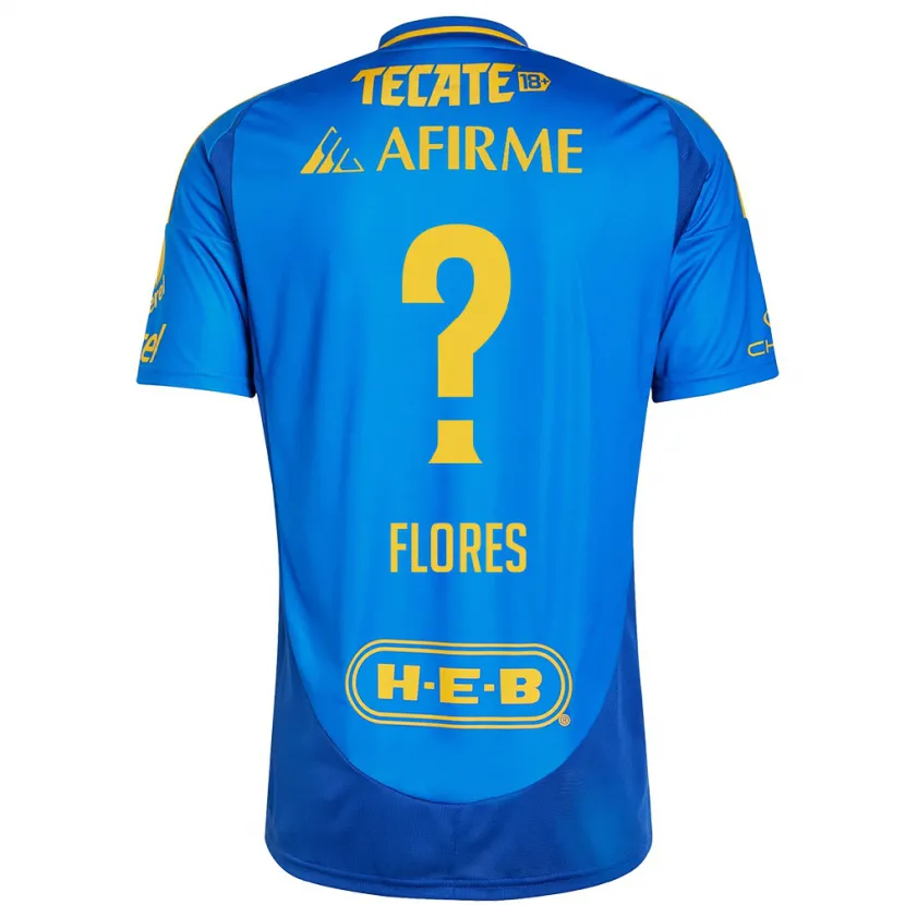 Danxen Dame Hernán Flores #0 Blå Gul Bortetrøye Drakt Trøye 2024/25 Skjorter T-Skjorte
