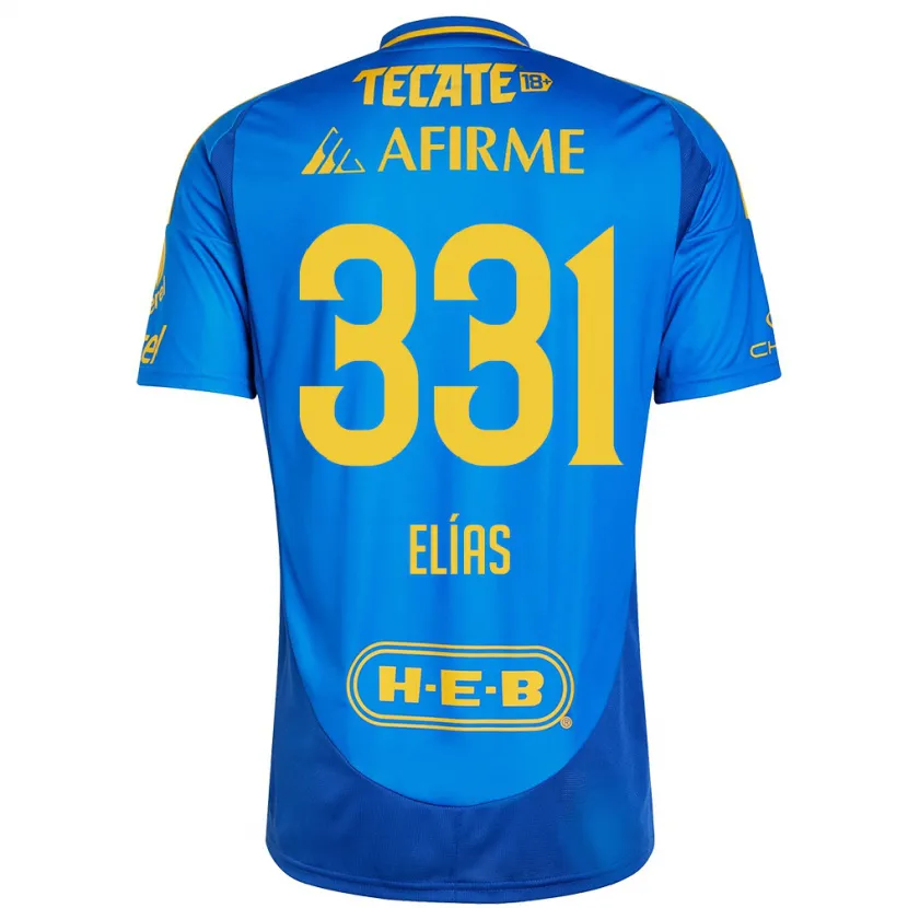 Danxen Dame Bruno Elías #331 Blå Gul Bortetrøye Drakt Trøye 2024/25 Skjorter T-Skjorte