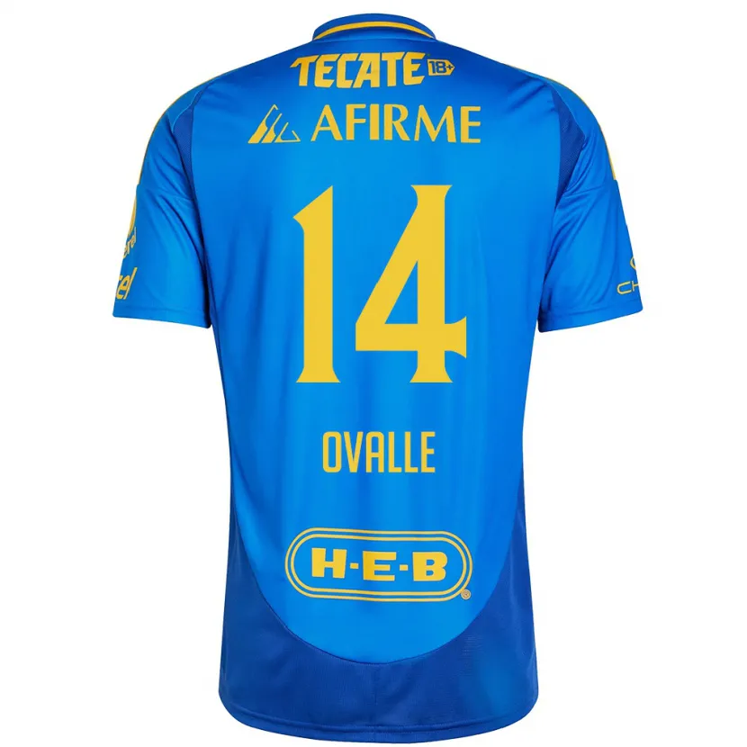 Danxen Dame Lizbeth Ovalle #14 Blå Gul Bortetrøye Drakt Trøye 2024/25 Skjorter T-Skjorte