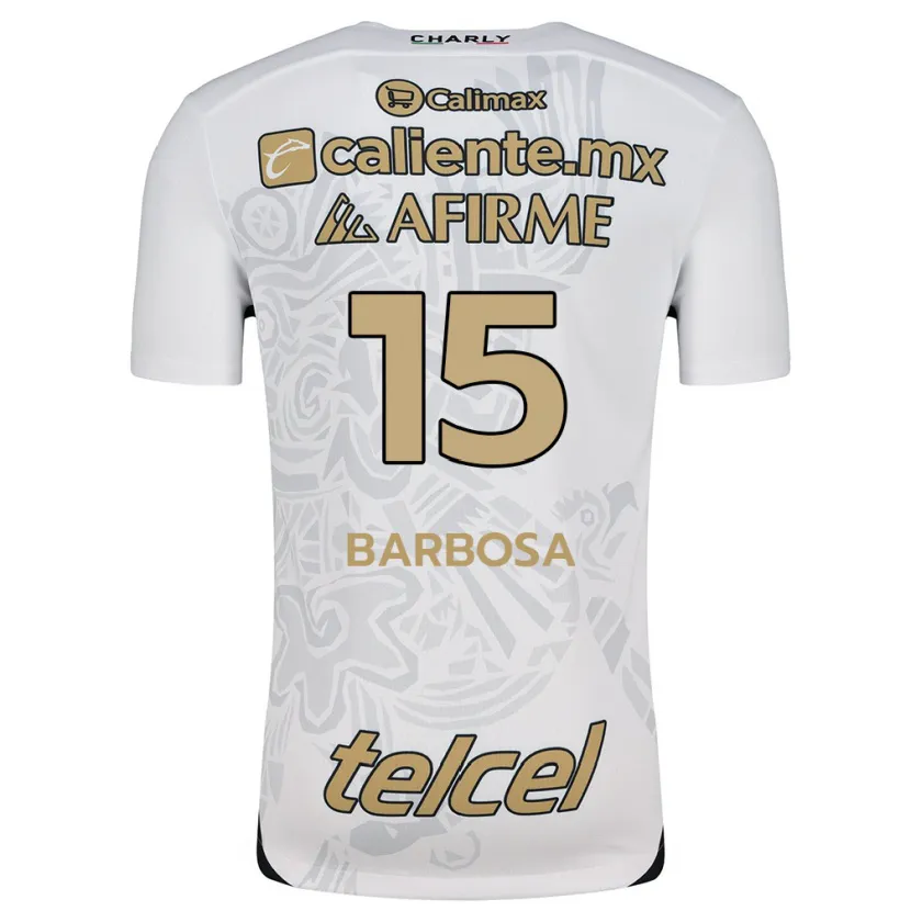 Danxen Dame Diego Barbosa #15 Hvit Svart Bortetrøye Drakt Trøye 2024/25 Skjorter T-Skjorte