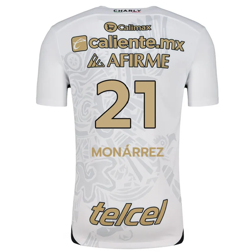 Danxen Dame Fernando Monárrez #21 Hvit Svart Bortetrøye Drakt Trøye 2024/25 Skjorter T-Skjorte