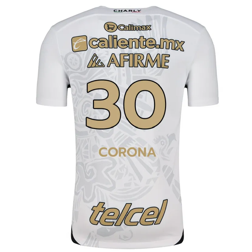 Danxen Dame Jesús Corona #30 Hvit Svart Bortetrøye Drakt Trøye 2024/25 Skjorter T-Skjorte