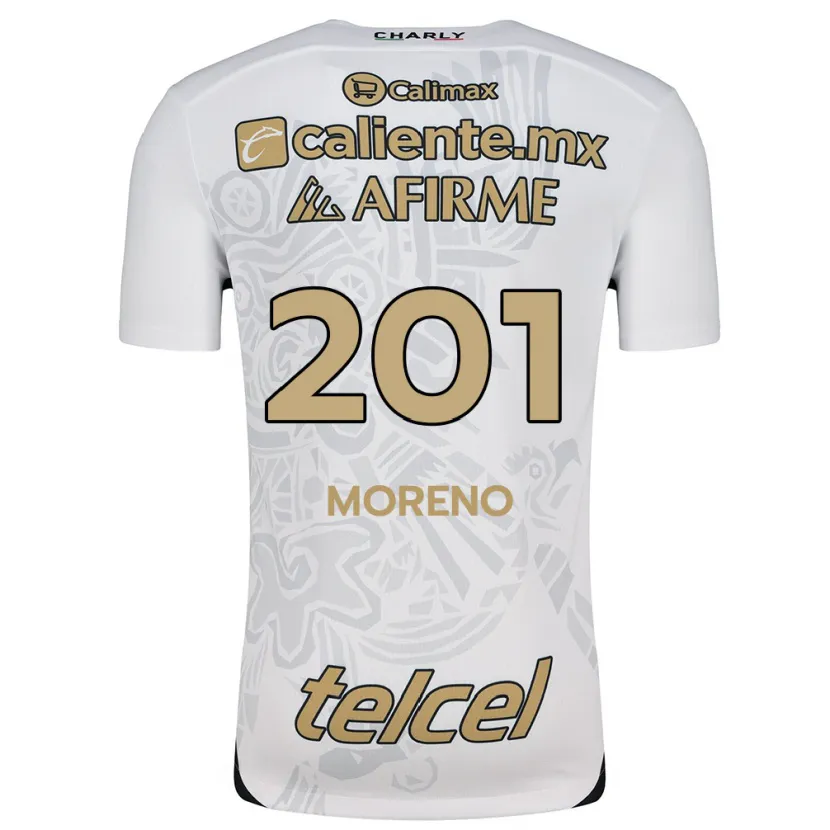 Danxen Dame Jesús Moreno #201 Hvit Svart Bortetrøye Drakt Trøye 2024/25 Skjorter T-Skjorte