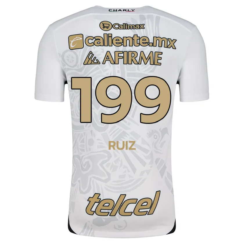 Danxen Dame Emilio Ruiz #199 Hvit Svart Bortetrøye Drakt Trøye 2024/25 Skjorter T-Skjorte