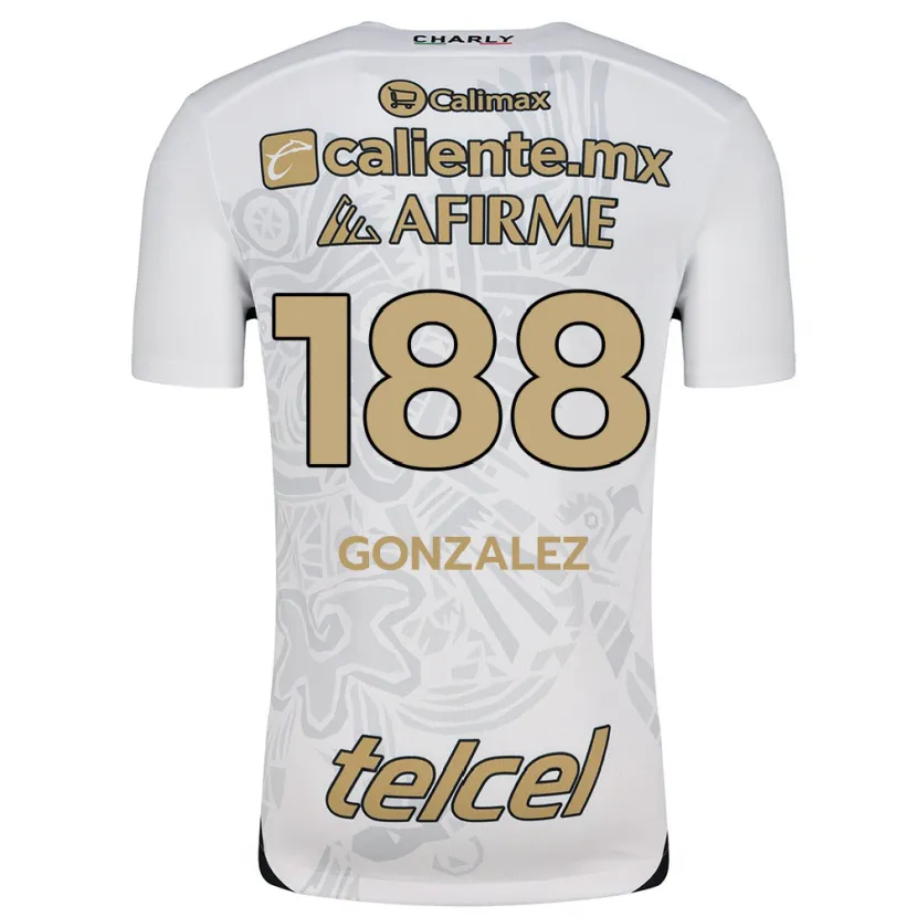 Danxen Dame Jorge González #188 Hvit Svart Bortetrøye Drakt Trøye 2024/25 Skjorter T-Skjorte