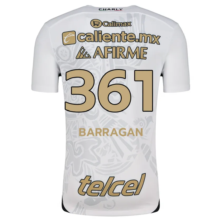 Danxen Dame Jesús Barragán #361 Hvit Svart Bortetrøye Drakt Trøye 2024/25 Skjorter T-Skjorte