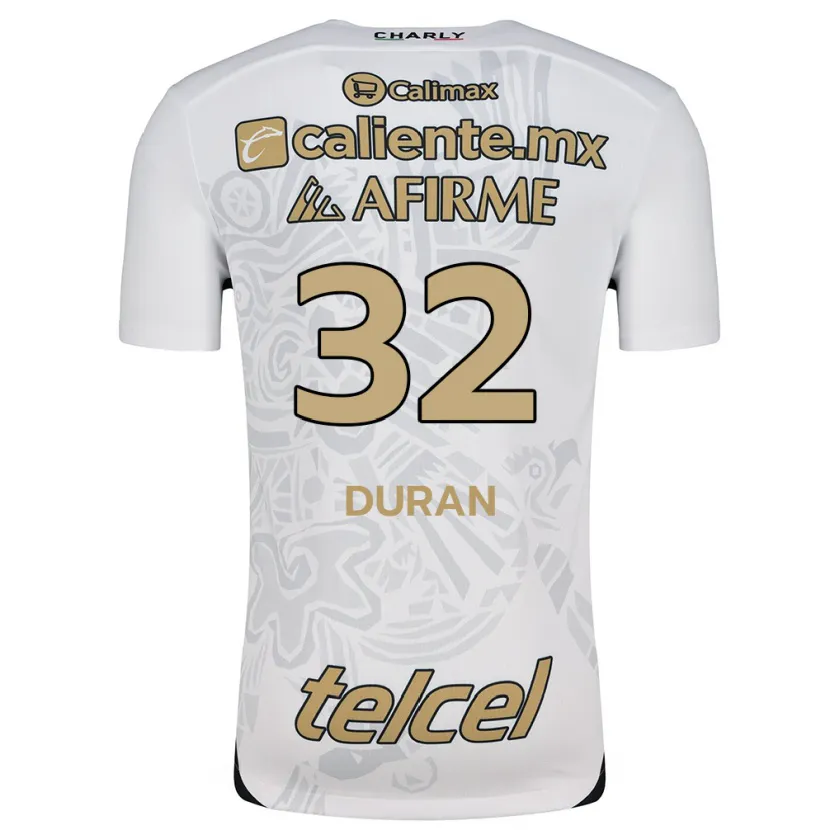Danxen Dame Ailed Duran #32 Hvit Svart Bortetrøye Drakt Trøye 2024/25 Skjorter T-Skjorte